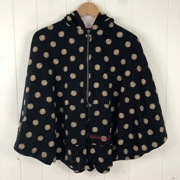 Disney Womens Minnie Mouse Polka Dot Cape Poncho Hoodie - Picture 1 of 11